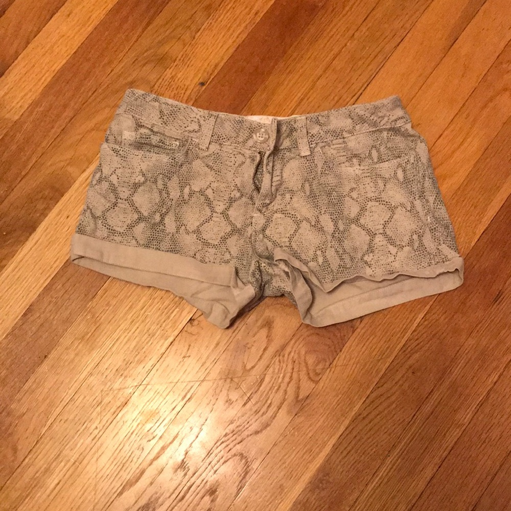 Snake skin shorts